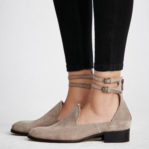 Free People Lenox Flat Taupe Dual Ankle Size 9
